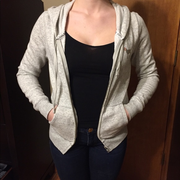 PINK Victoria's Secret Tops - Victoria's Secret zip up hoodie